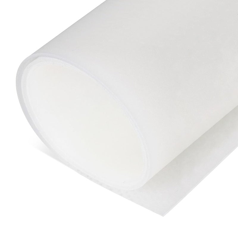 Exactly Rubber - Translucent Silicone Sheet, 50A Durometer Rubber Sheet, Semi Clear Silicone, Resistant -80 to 450°F, Food-Grade Silicone Placemat, 450% Elongation, Made in The USA, 1/32 x 3 x 9” - Image 1